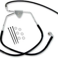 1741-2584 - DRAG SPECIALTIES Brake Line - Front - Black - +8" 640115-8BLK