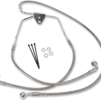 1741-2624 - DRAG SPECIALTIES Brake Line - Front - +2" - Touring - Stainless Steel 620085-2