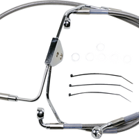 1741-2625 - DRAG SPECIALTIES Brake Line - Front - +4" - Touring - Stainless Steel 620085-4