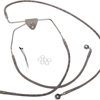 1741-2627 - DRAG SPECIALTIES Brake Line - Front - +8" - Touring - Stainless Steel 620085-8