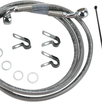 1741-2653 - DRAG SPECIALTIES Brake Line - Front - +10" - Stainless Steel 660214-10