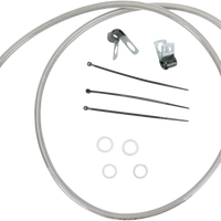 1741-2694 - DRAG SPECIALTIES Brake Line - Front - +10" - Stainless Steel 640110-10