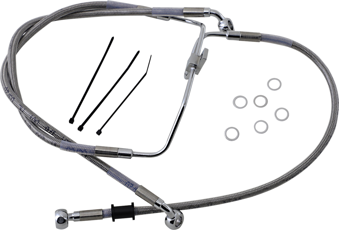1741-2900 - DRAG SPECIALTIES Brake Line - Front (Lower/Upper) - Stainless Steel 660325