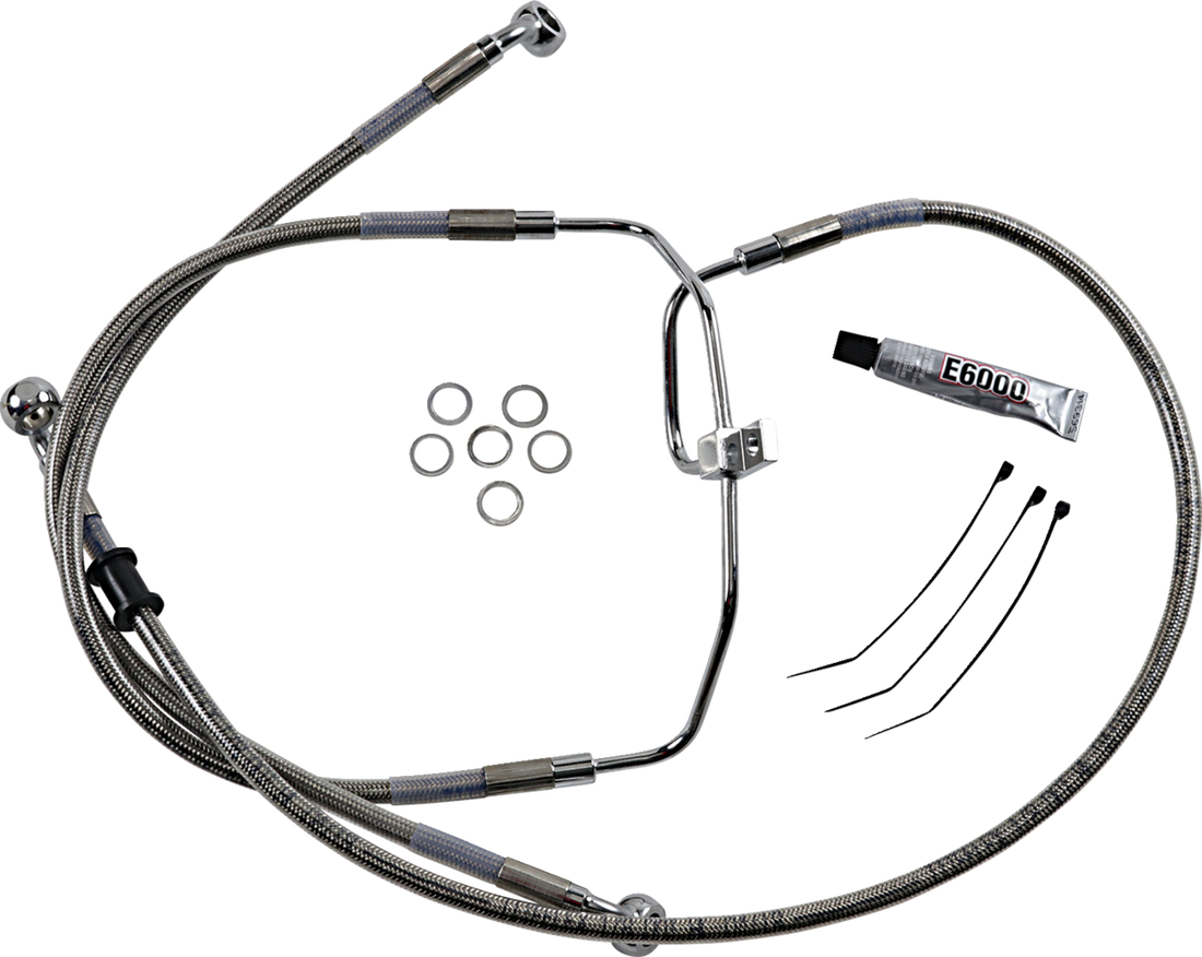 1741-2905 - DRAG SPECIALTIES Brake Line - +10" - Stainless Steel - FXDF '08-'17 660325-10