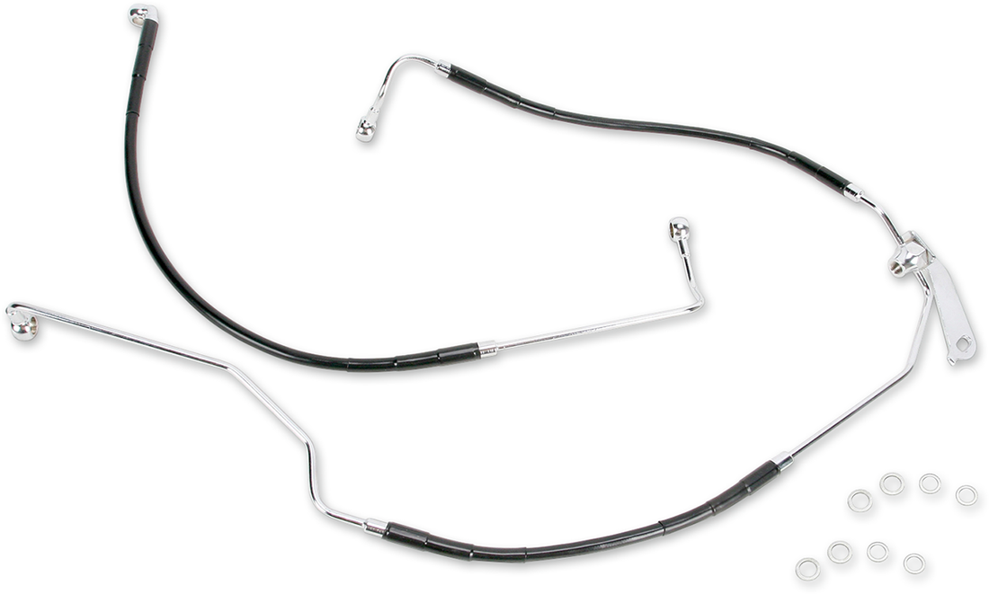 1741-2943 - DRAG SPECIALTIES Brake Line - Rear - Black 640231-BLK