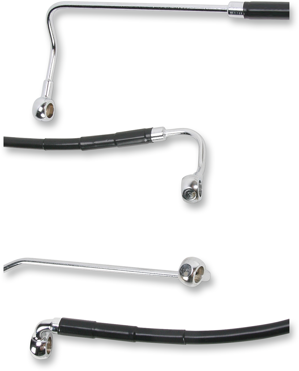 1741-2943 - DRAG SPECIALTIES Brake Line - Rear - Black 640231-BLK
