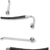 1741-2943 - DRAG SPECIALTIES Brake Line - Rear - Black 640231-BLK