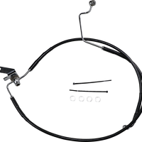 1741-2956 - DRAG SPECIALTIES Brake Line - Rear - Black - +3" - Softail '04-'06 640223-3BLK