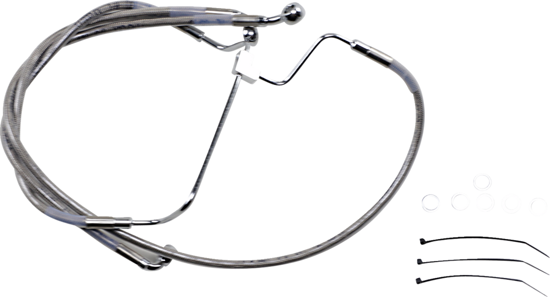 1741-3979 - DRAG SPECIALTIES Brake Line - +6" - Stainless Steel 614085-6