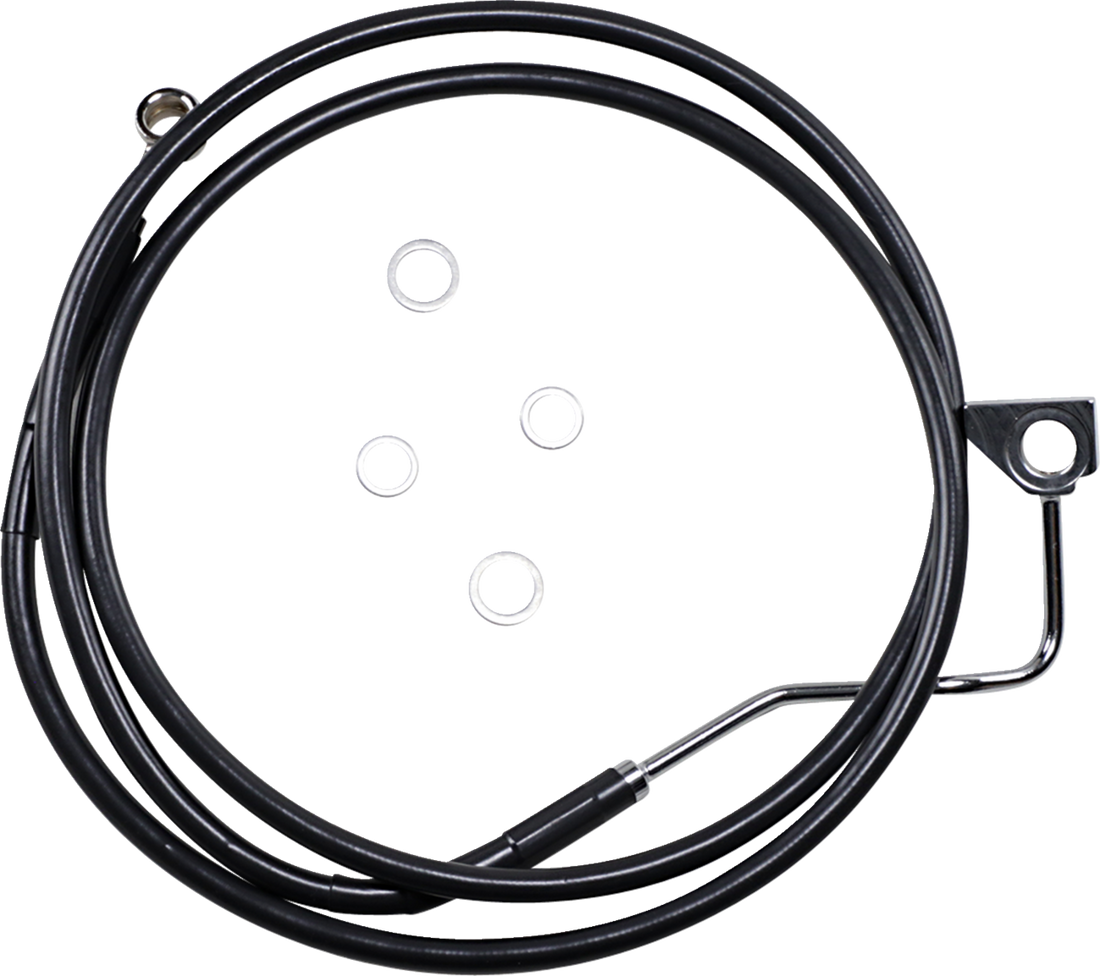 1741-3988 - DRAG SPECIALTIES Brake Line - Front (Upper) - Black 614220-BLK