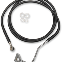 1741-3988 - DRAG SPECIALTIES Brake Line - Front (Upper) - Black 614220-BLK