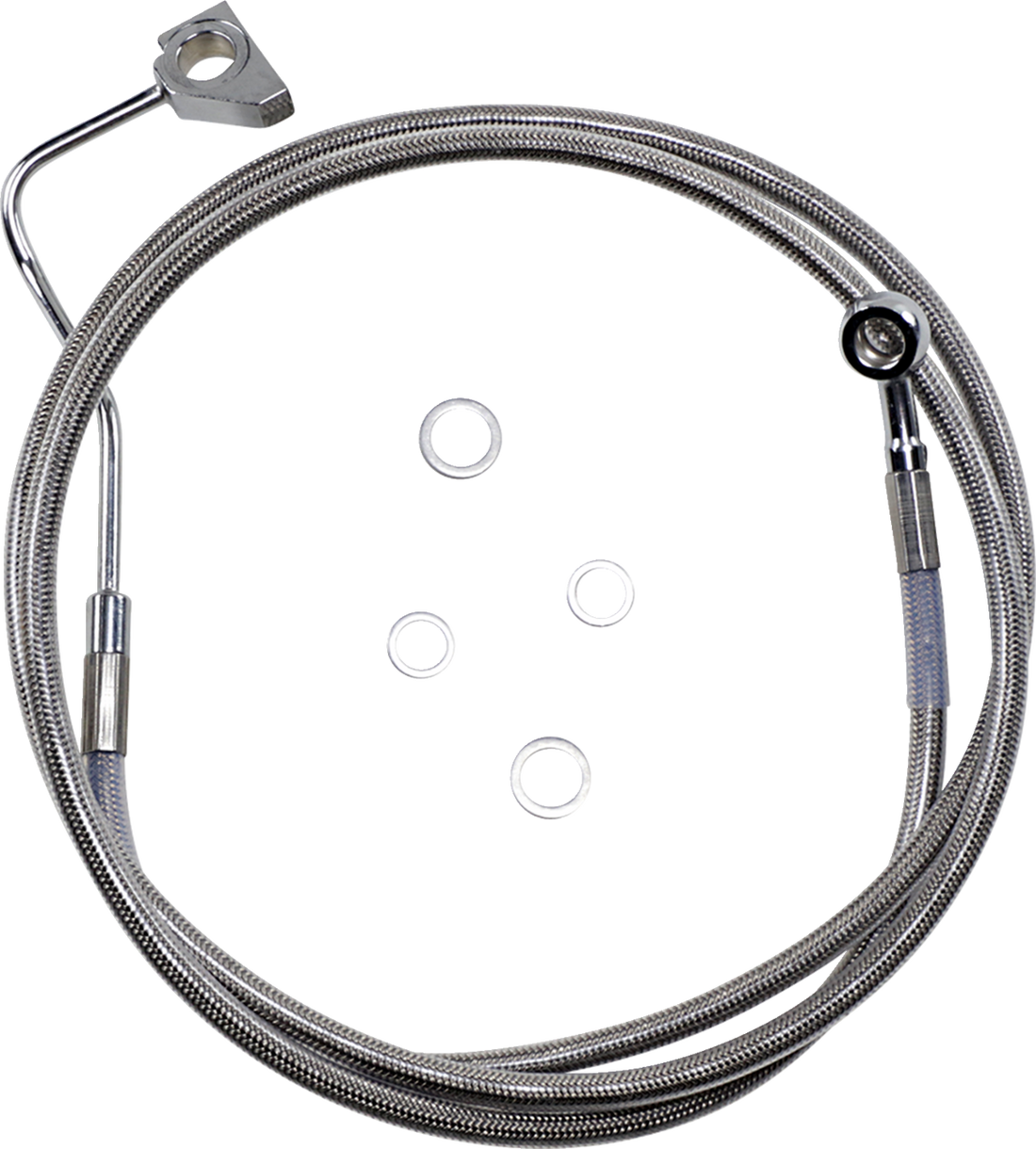 1741-3990 - DRAG SPECIALTIES Brake Line - +4" - Stainless Steel - ABS 614220-4
