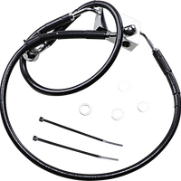 1741-5291 - DRAG SPECIALTIES Brake Line - Front - +4" - Black - XL 614743-4BLK