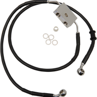 1741-5321 - DRAG SPECIALTIES Brake Line - Front - +6" - Black - XL 614750-6BLK