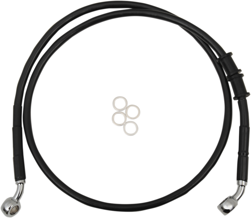 1741-5401 - DRAG SPECIALTIES Brake Line - Front - +2" - Black - XL 614772-2BLK
