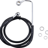 1741-5762 - DRAG SPECIALTIES Brake Line - +6" - Black - '15-'17 Softail 618299-6BLK