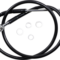 1741-5762 - DRAG SPECIALTIES Brake Line - +6" - Black - '15-'17 Softail 618299-6BLK