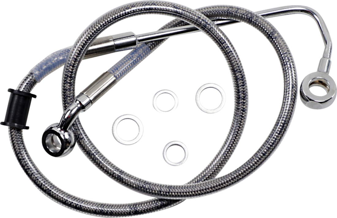 1741-5764 - DRAG SPECIALTIES Brake Line - Front (Upper) - Stainless Steel 618300