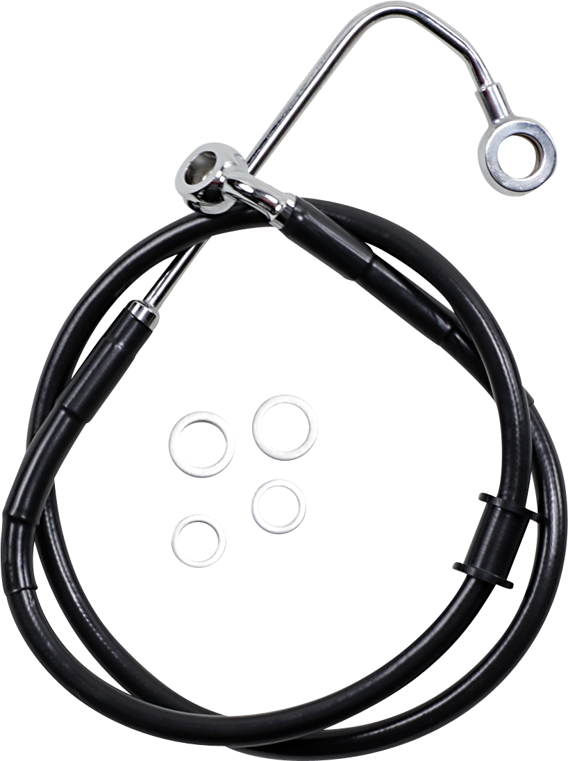 1741-5770 - DRAG SPECIALTIES Brake Line - Front (Upper) - Black 618300-BLK