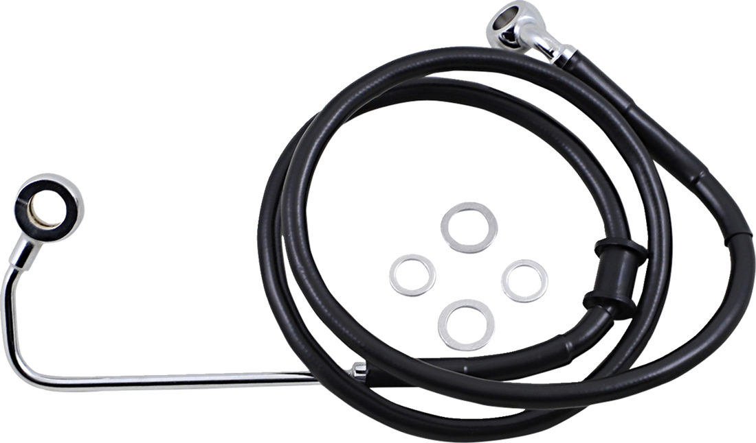 1741-5786 - DRAG SPECIALTIES Brake Line - +8" - Black - '15-'17 Softail 618302-8BLK