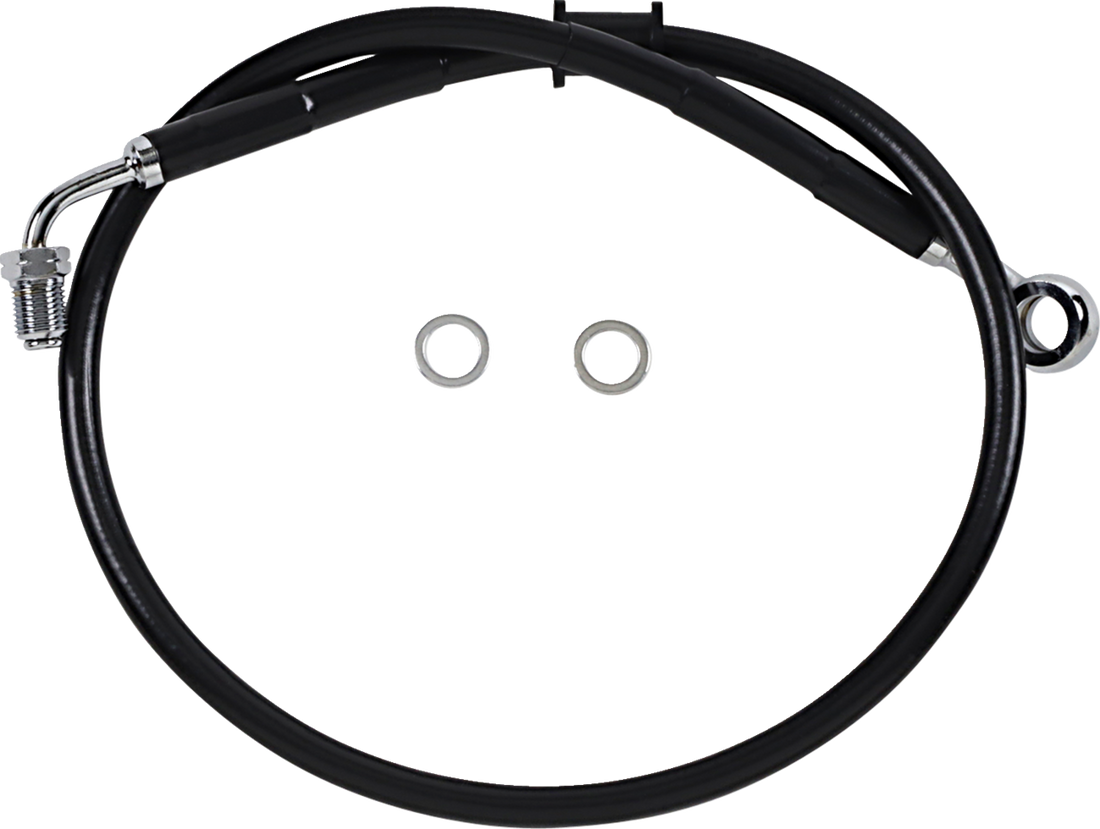 1741-5794 - DRAG SPECIALTIES Brake Line - Front (Upper) - Black 618620-BLK