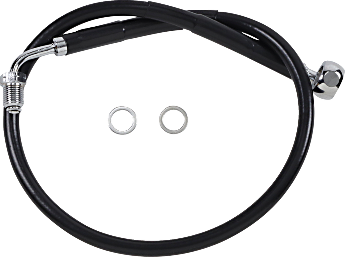 1741-5806 - DRAG SPECIALTIES Brake Line - Front (Upper) - Black 618601-BLK