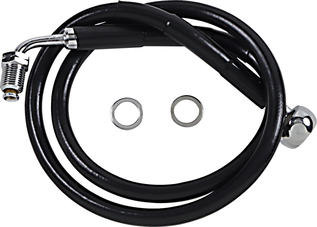 1741-5809 - DRAG SPECIALTIES Brake Line - +6" - Black - '18-'21 Softail 618601-6BLK