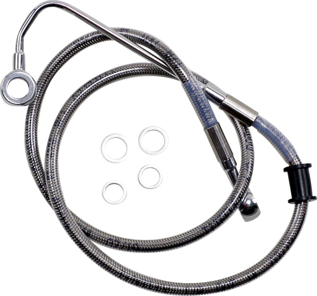 1741-5827 - DRAG SPECIALTIES Brake Line - +6" - Stainless Steel - '18-'22 Softail 618631-6