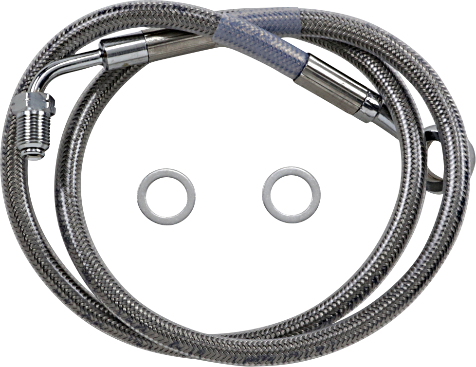 1741-5829 - DRAG SPECIALTIES Brake Line - +10" - Stainless Steel - '18-'22 Softail 618631-10