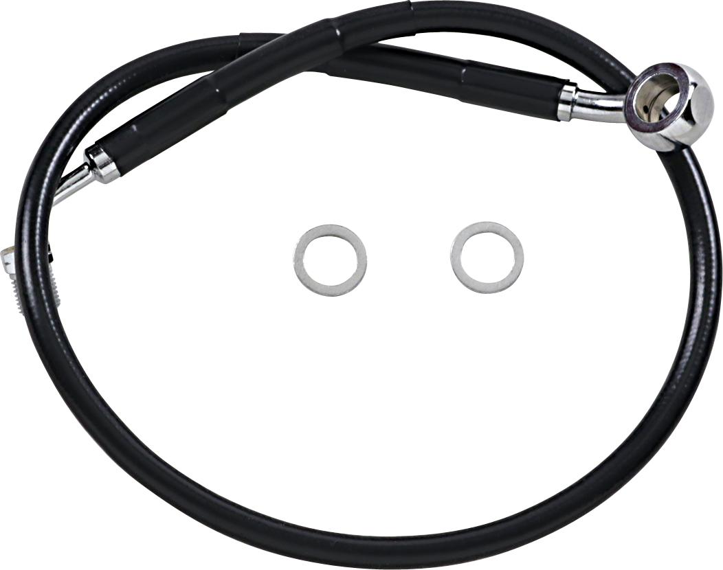 1741-5831 - DRAG SPECIALTIES Brake Line - +2" - Black - '18-'22 Softail 618631-2BLK