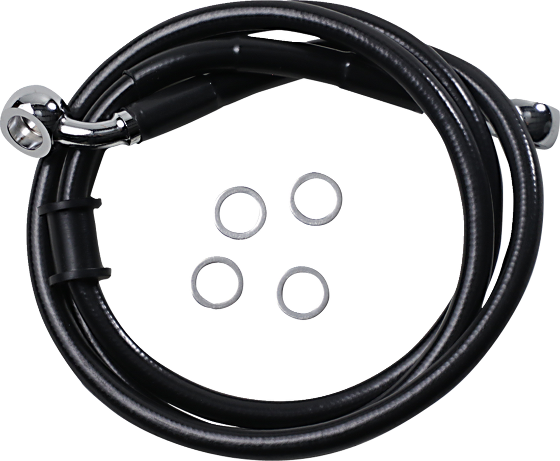 1741-5839 - DRAG SPECIALTIES Brake Line - Front (Upper) - Black 618763-BLK