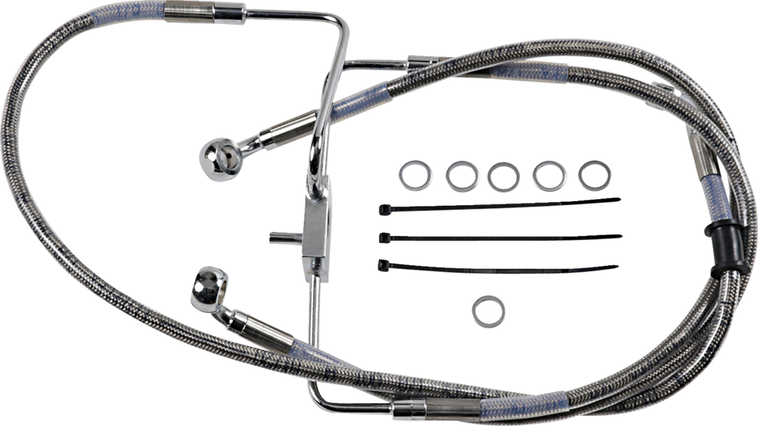 1741-5850 - DRAG SPECIALTIES Brake Line - +10" - Stainless Steel - XL 618566-10