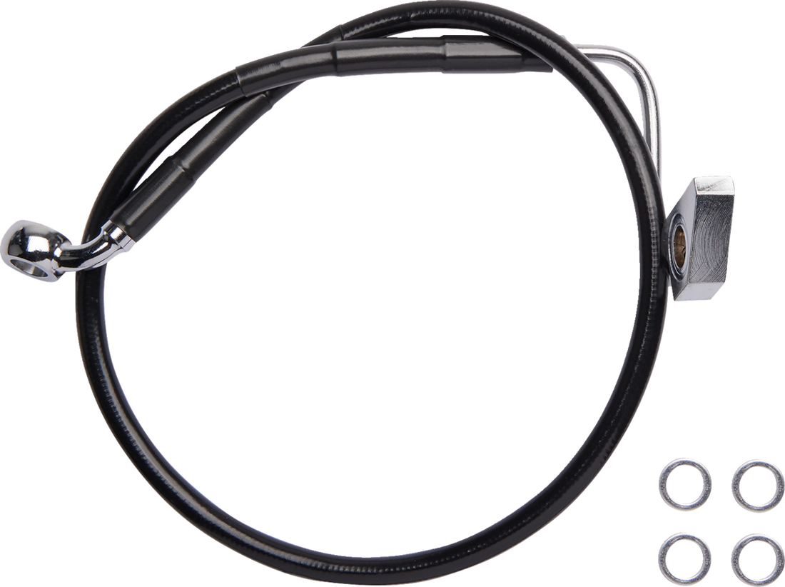 1741-6337 - DRAG SPECIALTIES Brake Line - Rear - ABS - Black 6172101-BLK