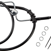 1741-6343 - DRAG SPECIALTIES Brake Line - Rear - ABS - Black 618602-BLK