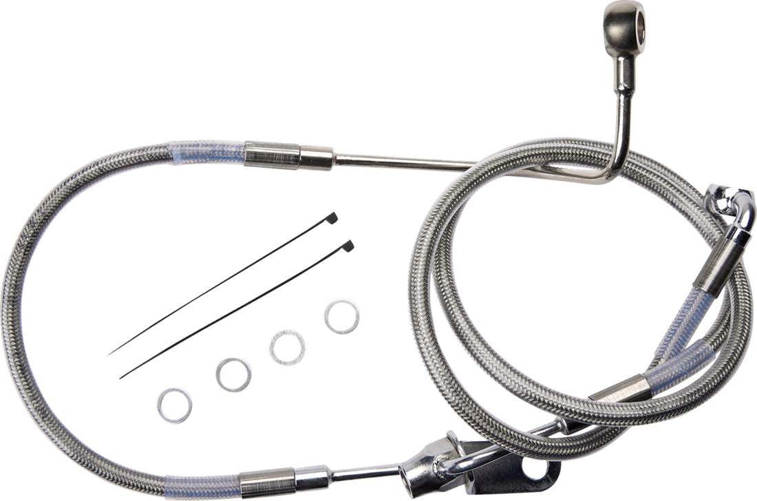 1741-6352 - DRAG SPECIALTIES Brake Line - Rear - Non-ABS - Stainless Steel 621225
