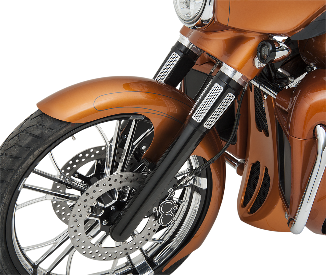 ARLEN NESS Fork Legs - Black Anodized - Smooth - Dual Disc 40-513