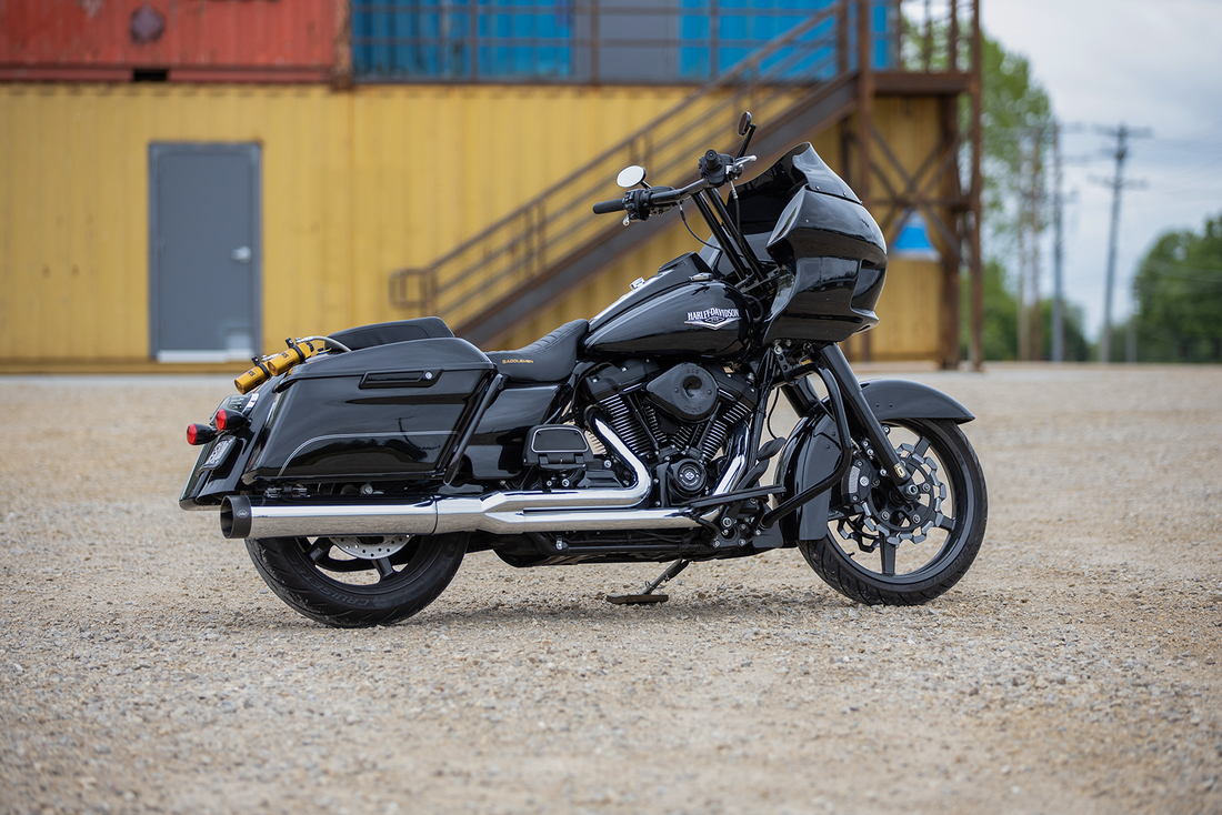 1800-2389 - S&S CYCLE 2-into-1 Exhaust for '95-'16 FL - Chrome 550-0776