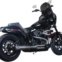 1800-2520 - S&S CYCLE SuperStreet 2:1 50 State Exhaust System - M8 Softail - Stainless Steel 550-0996B