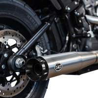 1800-2520 - S&S CYCLE SuperStreet 2:1 50 State Exhaust System - M8 Softail - Stainless Steel 550-0996B