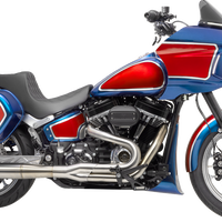 1800-2520 - S&S CYCLE SuperStreet 2:1 50 State Exhaust System - M8 Softail - Stainless Steel 550-0996B