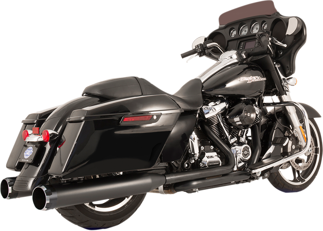 1800-2528 - S&S CYCLE Exhaust System - Black - Black Thruster 550-0700C