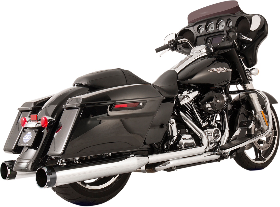 1800-2528 - S&S CYCLE Exhaust System - Black - Black Thruster 550-0700C
