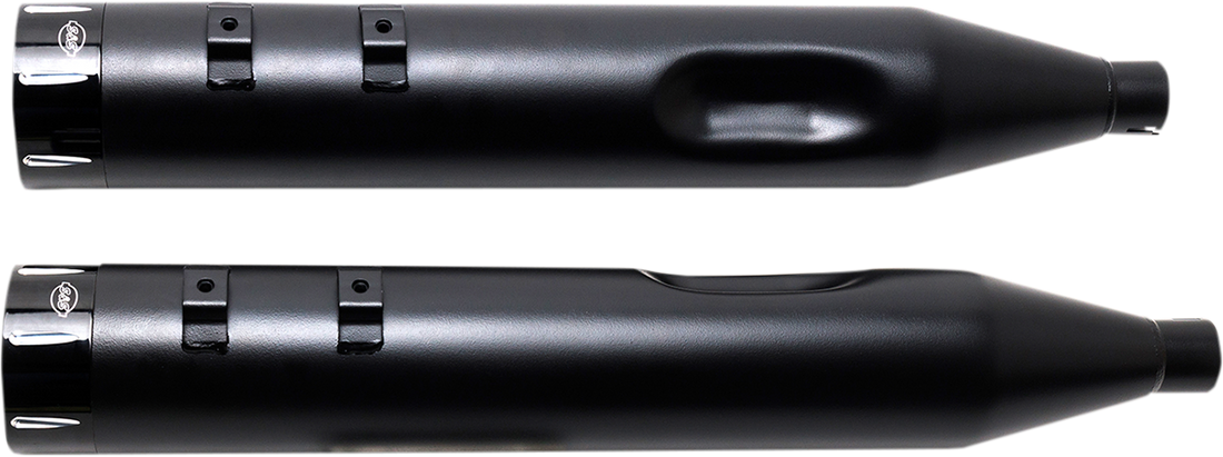 1801-0853 - S&S CYCLE 4.5" Mufflers - Black with Black Tracer 550-0625