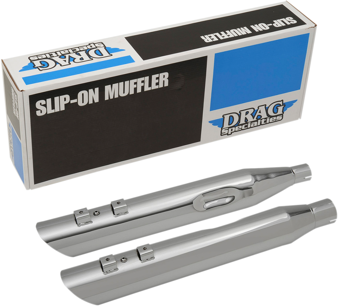 1801-1189 - DRAG SPECIALTIES 4" Mufflers for FL - Chrome H00967