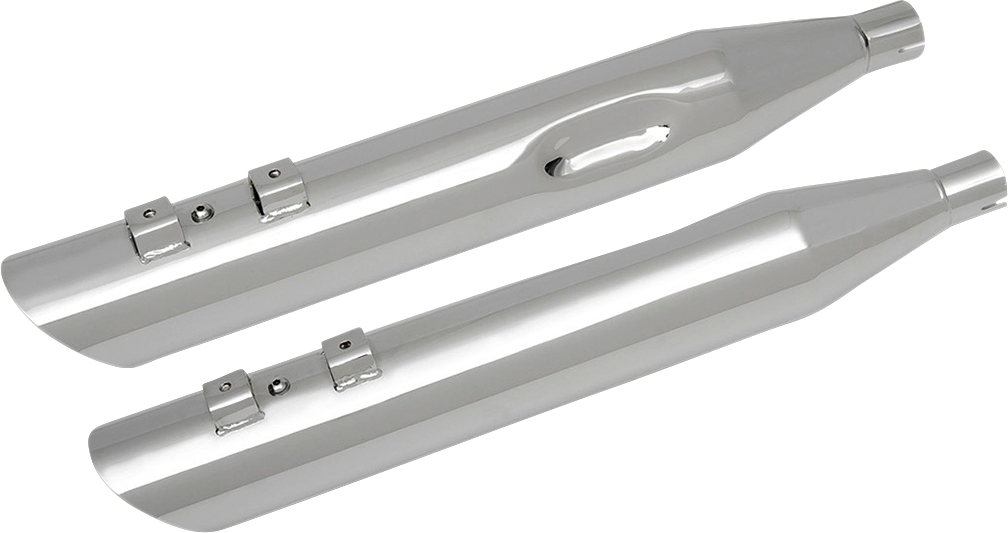 1801-1189 - DRAG SPECIALTIES 4" Mufflers for FL - Chrome H00967