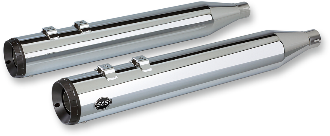 1801-1203 - S&S CYCLE Grand National Mufflers - Chrome 550-0693