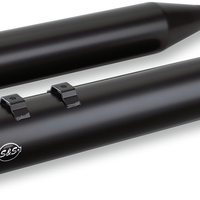 1801-1204 - S&S CYCLE Grand National Mufflers - Black 550-0694