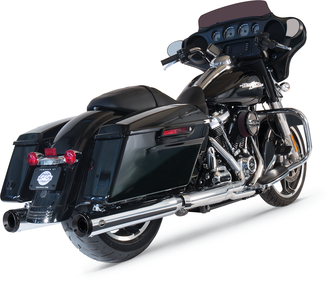 1801-1204 - S&S CYCLE Grand National Mufflers - Black 550-0694