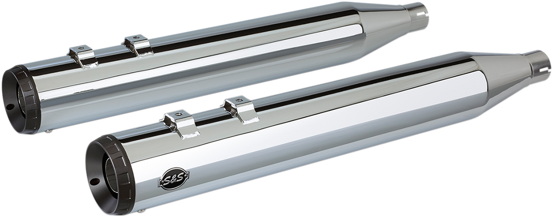 1801-1205 - S&S CYCLE Grand National Mufflers - Chrome 550-0689