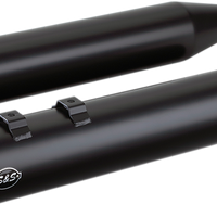 1801-1206 - S&S CYCLE Grand National Mufflers - Black 550-0690